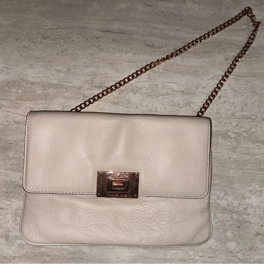 Michael Kors Cream Clutch